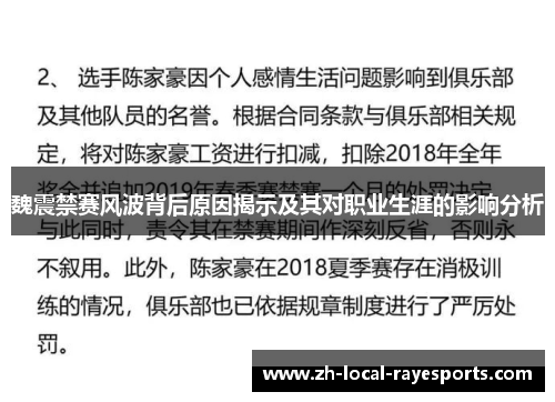 魏震禁赛风波背后原因揭示及其对职业生涯的影响分析